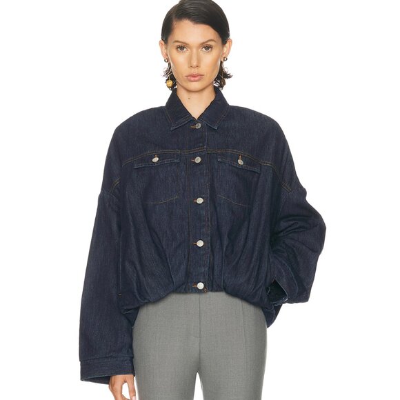 DRIES VAN NOTEN Vesto denim blouseon jacket/exc. cond/L - Picture 1 of 15